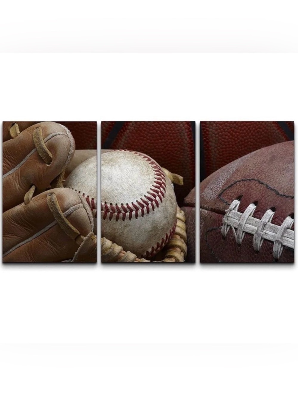 Sports Triple Picture Wall Decor